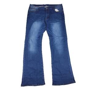 Nova Blue Bootcut Jeans Womens 2XL Blue Medium Wash Regular Stretch Denim 40x30